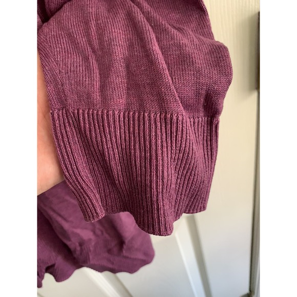 Coldwater Creek Purple Silk Cotton Cardigan Button Front 3/4 Sleeve Large - Picture 5 of 9